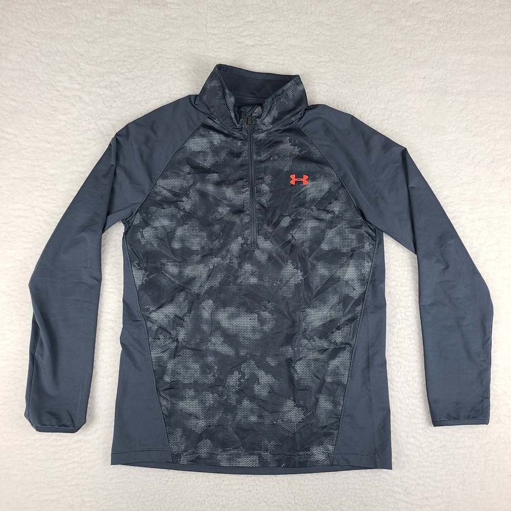 Under Armour Sweater‎ Mens Small Dark Gray Quarter Zip Performance Tech Golf
